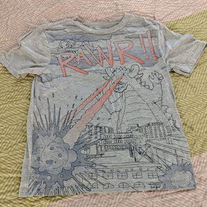 GAP Kids Dinosaur Heather Grey Sleep Top